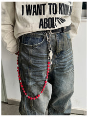 Red Skull Head Wallet Chain Skull Wallet Chains Red Skull Chain for Wallet - iChainWallets