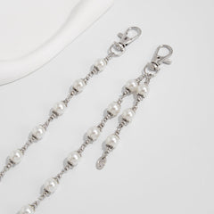Pearl Wallet Chains Silver Beaded Wallet Chain for Women Womens Wallet Chain - iChainWallets