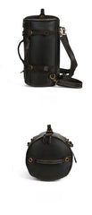 Dark Brown Bucket Backpack Crossbody Convertible - iwalletsmen