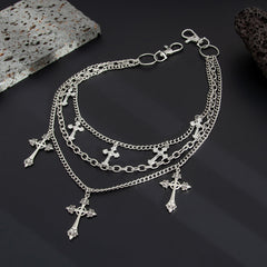  Triple Wallet Chain With Cross - iChainWallets