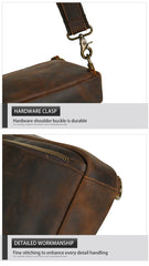 Vintage Leather Sling Backpack for Men - iwalletsmen