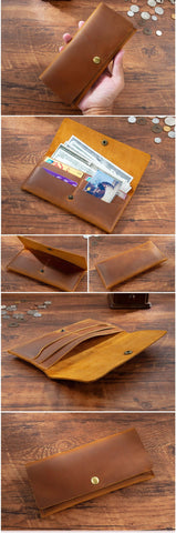 Red Leather Flap Wallet for Women Leather Womens Flap Wallet Vintage Wallet With Flap