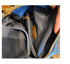 Convertible Denim Mini Backpack Bag Crossbody Bag Blue Convertible Denim Handbag Shoulder Bag - Feltify