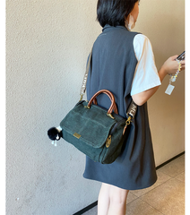 Light Green Convertible Canvas Handbag Crossbody Bag Canvas Convertible Backpack Shoulder Bag - Feltify