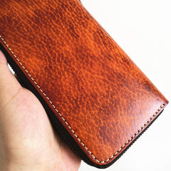 mens wallet and chain​ Leather Biker Wallet Leather Biker Chain Wallet Mens Vintage Biker Long Zip Wallet for Men