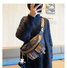 Canvas Boho Sling Bag Womens Crossbody Backpack Canvas Boho Embroidery Waist Bag - Feltify