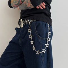 Star Pants Chain Star Ball Wallet Chain Mens Stars Biker Wallet Chain - iChainWallets