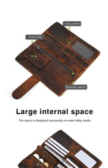 Leather Wallet with Buckle for Men 