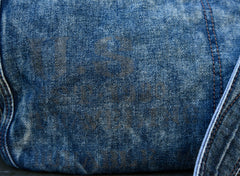 Vintage Blue Denim Messnger Bag Denim Crossbody Bag for Men Womens Jeans Shoulder Bag - Feltify