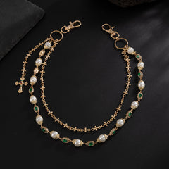 Women Double Wallet Chain with Cross - iChainWallets