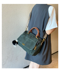 Light Green Convertible Canvas Handbag Crossbody Bag Canvas Convertible Backpack Shoulder Bag - Feltify