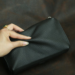 Black Wristlet Clutch Wallet for Men Mens Clutch Leather Wallet - iwalletsmen