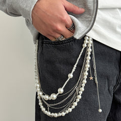 Golden Layered Wallet Chain with Tassel - iChainWallets