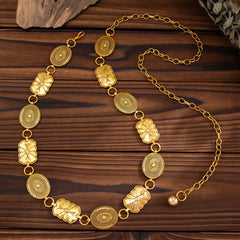 Floral Belt Chain Men's Belt with Chain 