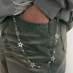 Mens Stars Biker Wallet Chain 