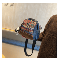 Boho Canvas Small Shell Shoulder Bag Embroidery Canvas Small Boho Crossbody Bag - Feltify