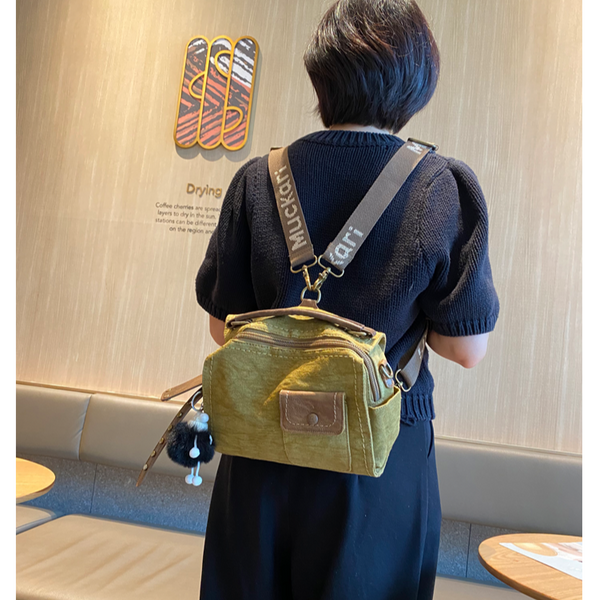 Canvas Convertible Crossbody Bag Handbag With outside Pocket Green Canvas Convertible Backpack Shoulder Bag - Feltify