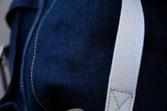 Blue Jean Backpack Mens Huge Backpack Large Blue&White Denim Backpack for Men - Feltify