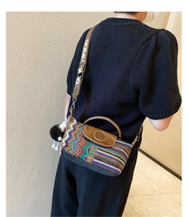 Canvas Small Boho Crossbody Bag Boho Canvas Small Handbag Embroidery Shoulder Bag - Feltify
