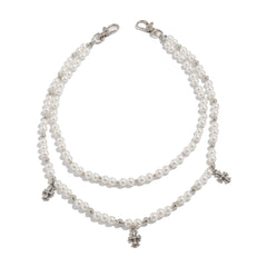 Pearl Wallet Chain White Beaded Wallet Chain for Women 