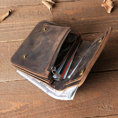 Mens Bifold Wallet With Snap Closure 