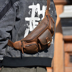 Mens Leather Waist Pack 