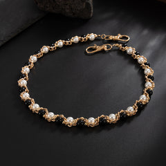 White&Black  Beaded Wallet Chain - iChainWallets