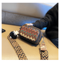 Boho Embroidery Canvas Small Crossbody Bag Bohemian Canvas Small Shoulder Bag - Feltify
