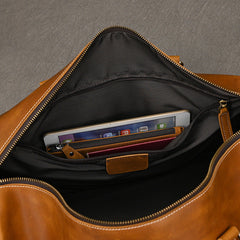 Large Leather Weekender Bag for Men Vintage Leather Weekend Bag for Men - iwalletsmen