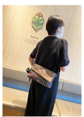 Bohemian Denim Clutch Purse Denim Shoulder Bag Convertible Embroidery Jean Bag - Feltify