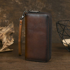  Long Mens Double Zip Wallet Wristlet - iwalletsmen