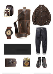 big sling bag for men bottom detail