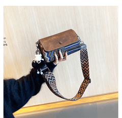 Denim Shoulder Bag Embroidery Jean Bag Bohemian Style Black Gray Denim Small Crossbody Bag - Feltify