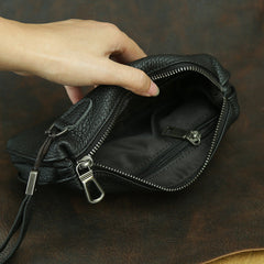 Black Wristlet Clutch Wallet for Men Mens Clutch Leather Wallet - iwalletsmen