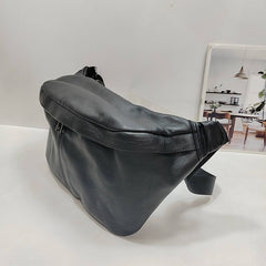 Black Sling Bag for Big Man - Stitching Detail
