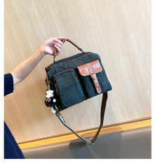 Green Canvas Convertible Messenger Bag Backpack Canvas Convertible Crossbody Bag Canvas Handbag - Feltify