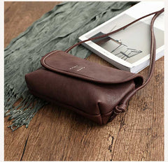 Cute Tan Leather Small Crossbody bag for Women Leather Small Shoulder Bag for Women