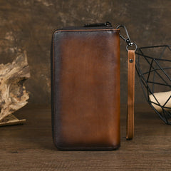 Long Mens Double Zip Wallet Wristlet - iwalletsmen