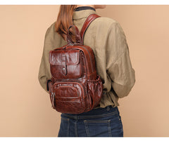 Large Leather Sling Bag for Big Guys - Top Handle
