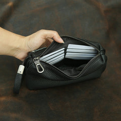 Black Wristlet Clutch Wallet for Men Mens Clutch Leather Wallet - iwalletsmen