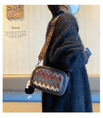 Boho Embroidery Canvas Small Crossbody Bag Bohemian Canvas Small Shoulder Bag - Feltify
