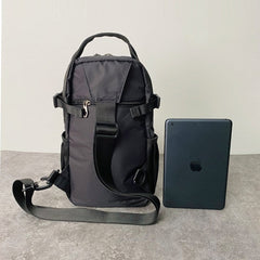 Large Leather Sling Bag for Big Guys - Texture Detail