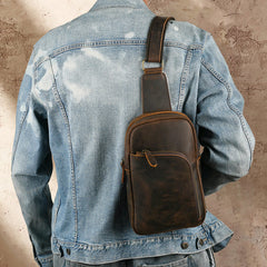 Leather Sling Backpack for Men - iwalletsmen