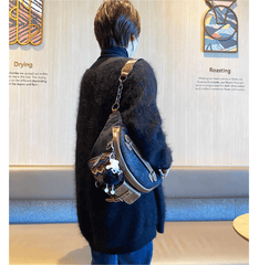 Canvas Boho Sling Bag Womens Crossbody Backpack Canvas Boho Embroidery Waist Bag - Feltify