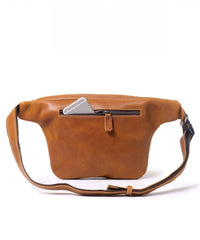 Brown Leather Waist Bag - iwalletsmen