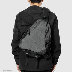 Black Travel Large Sling Bag For Big Men Cool Sling Bag Large Hiking Sling Bag For Men