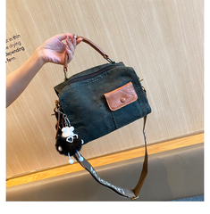 Canvas Convertible Crossbody Bag Handbag With outside Pocket Green Canvas Convertible Backpack Shoulder Bag - Feltify