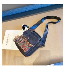 Canvas Embroidery Boho Crossbody Bag Womens Boho Sling Bag Canvas Crossbody Backpack - Feltify