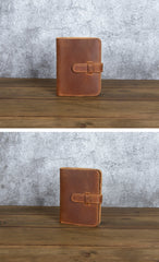 Leather Vertical Wallet with Buckle Mens Wallets Leather Vertical Bifold Wallet - iwalletsmen