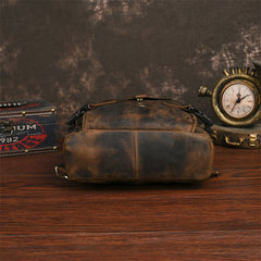 Large Leather Sling Bag for Big Guys - Multiple Angle